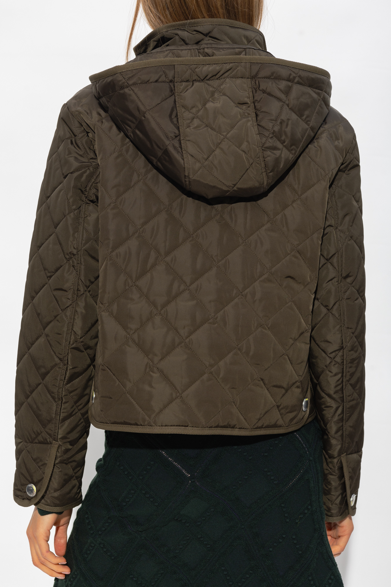 Olive green shop burberry quilted jacket